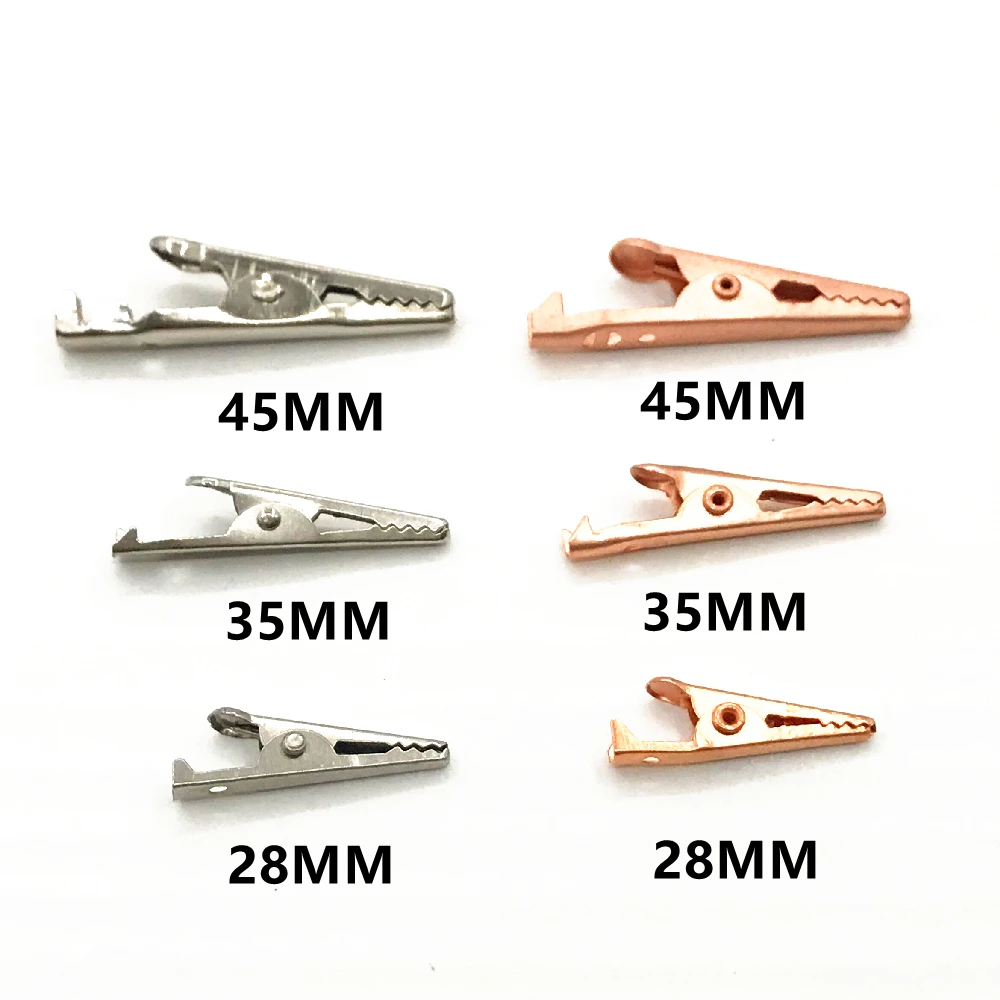 28MM Metal Alligator Clip S4 Crocodile Electrical Clamp for Testing Probe Meter 10pcs/lot alligator clips