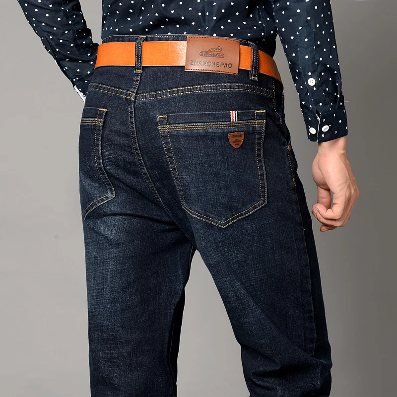Blue black XuanSheng, прямые мужские джинсы,, Классические, модные, следы, светло-голубые, уличная одежда, джинсовая одежда, хлопок, мягкие, Стрейчевые штаны, джинсы - Цвет: Blue black
