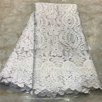 

african lace fabric 2019 high quality lace french mesh fabric beaded stones nigerian swiss lace fabrics for dress