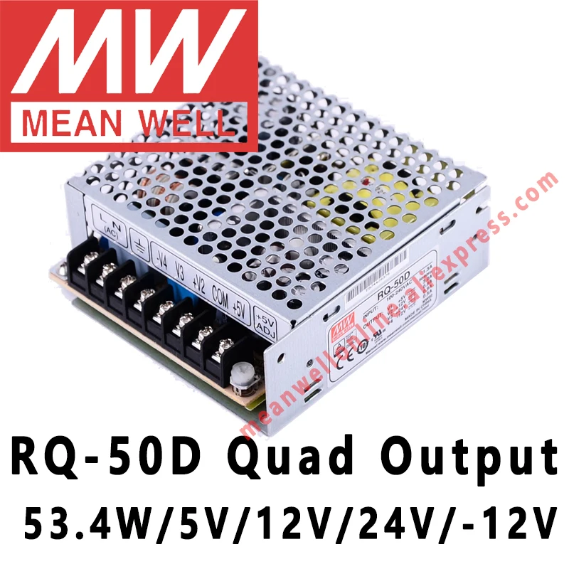 

Импульсный источник питания Mean Well RQ-50D 5V/12V/24V/-12V AC/DC 53,4 W на четыре выхода в интернет-магазине meanwell