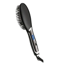 

max 750F,110v/220v professional flat iron smoothing straightening brush ceramic hair straightener comb LCD digital display