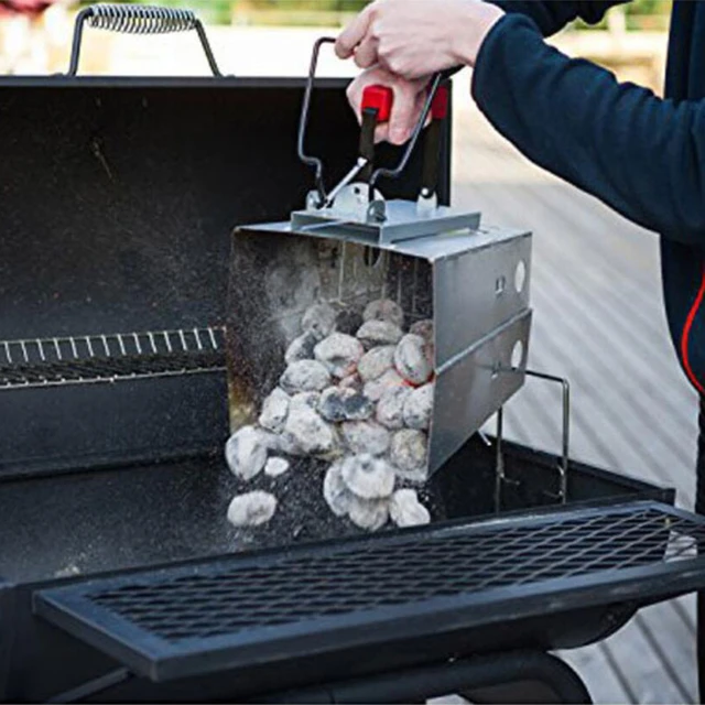 Arrancador de chimenea de carbón plegable para Camping, parrilla