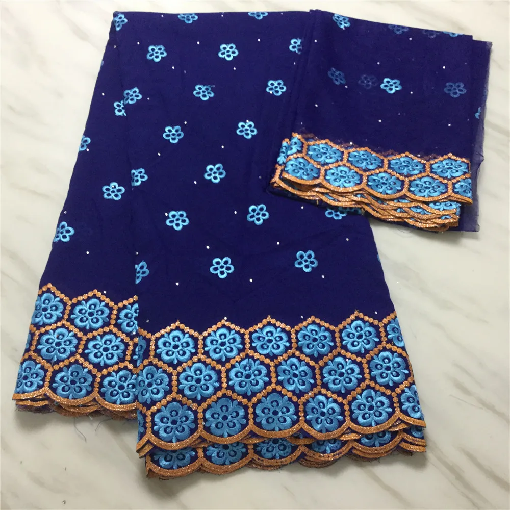 

African fabrics dubai fabric for wedding 2020 high quality lace latest swiss voile lace fabric 5+2yards/lot