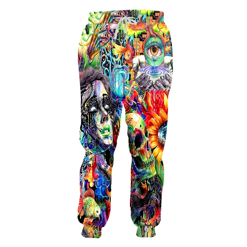 LCFA Brand  3D Printed Black White Horror Killer Casual Gorgeous Trousers Art SweatPants Men/Women Joggers Pants Dropshipping 2