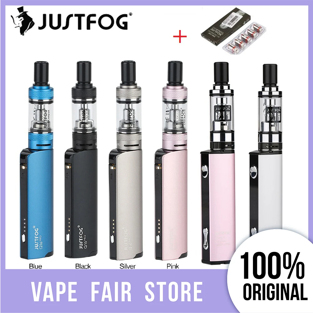 Лидер продаж! Оригинальный JUSTFOG Q16 &amp Pro Starter Kit wi/ 900 мА/ч Батарея 1 9 мл Танк