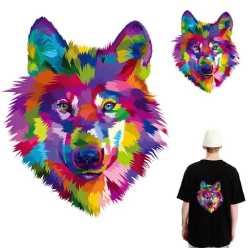 

water color fox Iron on Transfers For clothing Patches stickers on Clothing vinyl transfer iron on patches badge iron on stripes