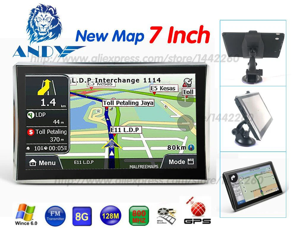 GPS навигатор katарина x7 7 дюймов HD 800 м/FM/8 ГБ/128 Мб для России/Беларуси/Казахстана