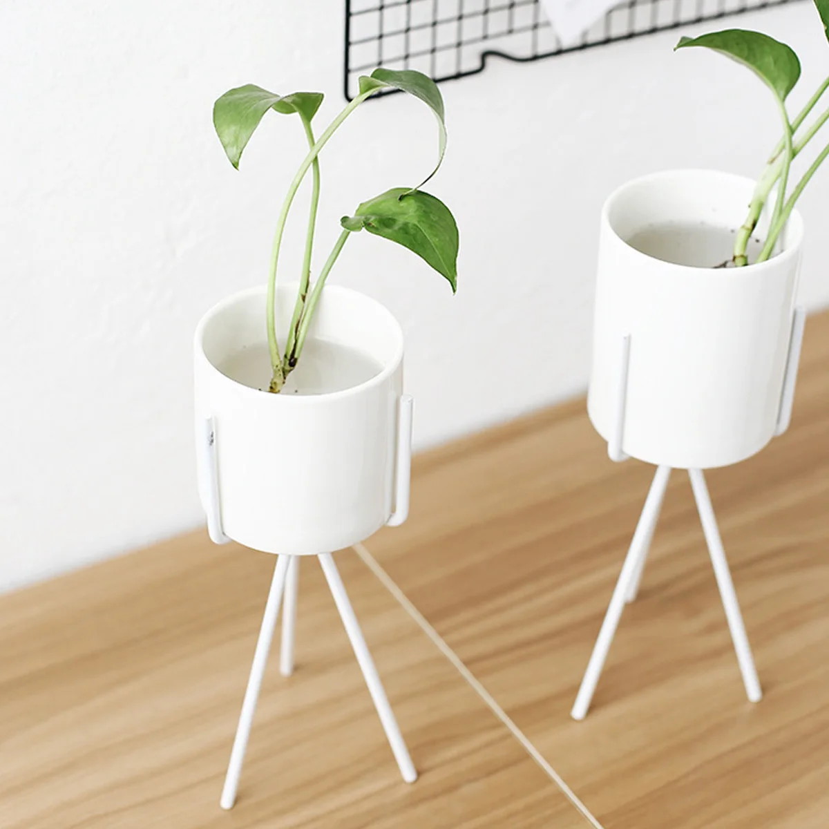 Nordic Style Ceramic Flower Pot Stand Support Flower Vase Home Decoration Succulent Plant Pots Flowerpot