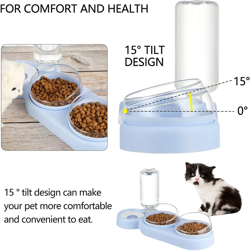 Pet Dog Bowl Cat Double Bowls Food Water Feeder Container Dispenser For Dogs Cats Drinking High Quality Pet Products
