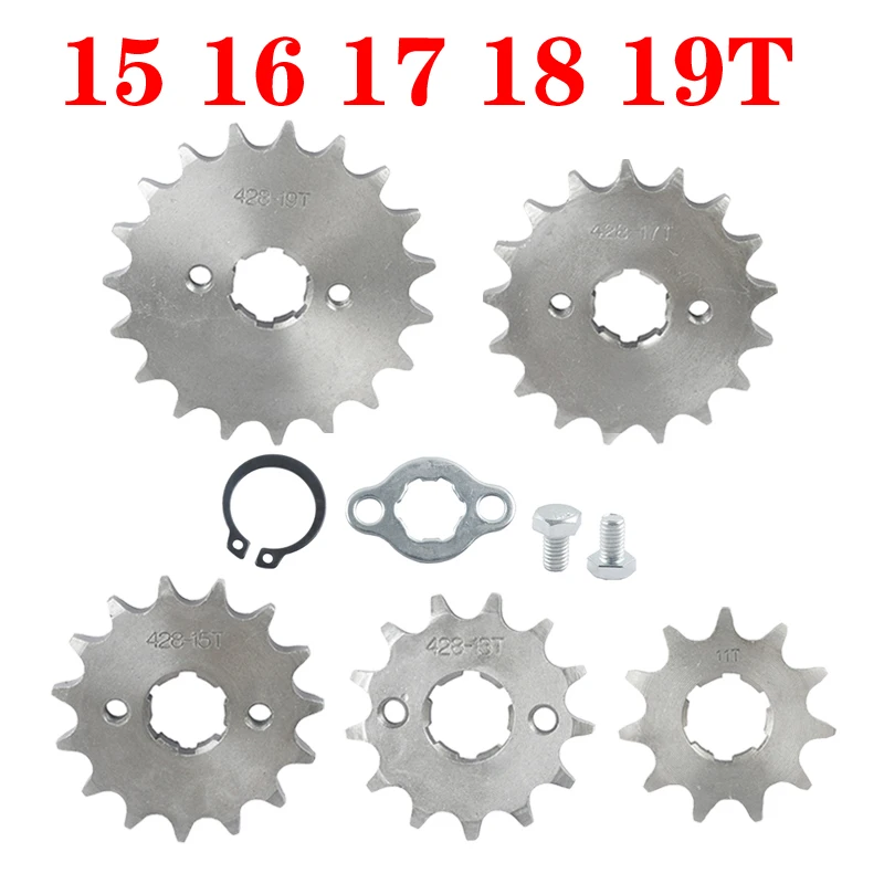 Front Engine Sprocket Drivetrain Parts engine sprocket For Taotao Kayo BSE Xmotos Apollo SSR 110 125cc 428# 20mm 15 16 17 18 19T
