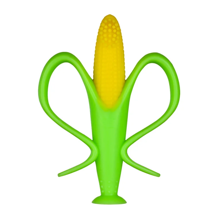 Corn Высококачественная силиконовая зубная щетка и экологически безопасный Прорезыватель для малышей Прорезыватель для зубов - Цвет: Corn