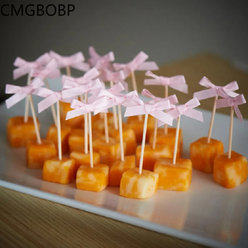 12pcs Bowknot Cupcake Toppers Wedding Decoration Birthday Party Cake Decorations Kids Bachelorette Baby Shower Supplies | Дом и сад