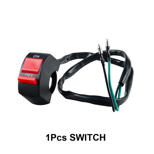 1pcs switch Точечный светильник для мотоцикла, головной светильник для скутера, противотуманный Точечный светильник светодиодный для мотоцикла ATV 12 В 6500 К, белый двигатель, рабочая фара для автомобиля DRL - Цвет: 1pcs switch