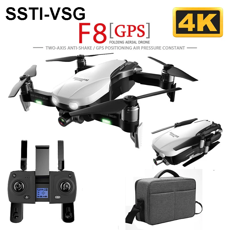 

F8 GPS Drone with Two-axis anti-shake Self-stabilizing gimbal Wifi FPV 1080P 4K Camera Brushless Quadcopter Vs Zen K1 SG906