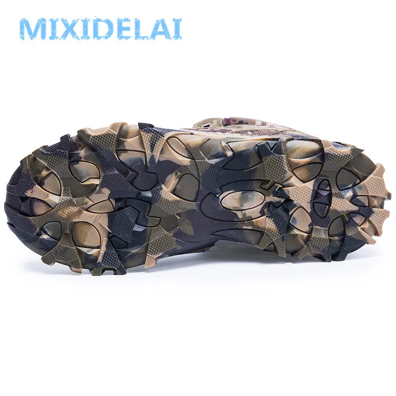 New Big Size Winter Wool Men's Boots Waterproof Men's Camouflage Military Warm Boots Men Combat Army Boots Snow Boots