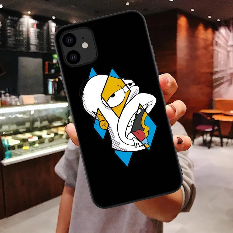 Гомер J. Симпсон силиконовый чехол для мобильного телефона чехлы iPhone 11 pro 6 6s 7 8 plus X