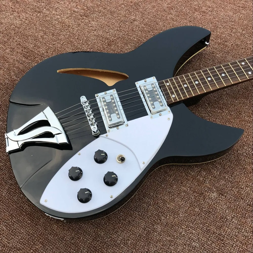 Новое поступление rickenback 360 электрогитара Ricken 325 Джаз полый корпус гитары Рик Гитары в черный цвет