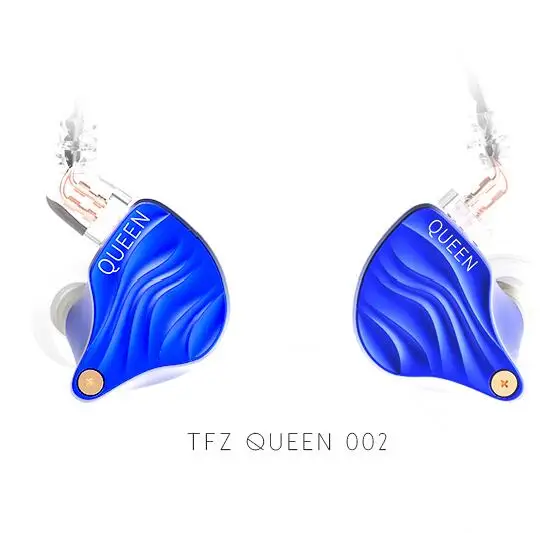 Синий TFZ QUEEN ароматный Zither 2Pin интерфейс Металл HIFI монитор наушники 3,5 мм в ухо спортивные музыкальные динамические DJ сценические наушники - Цвет: Синий