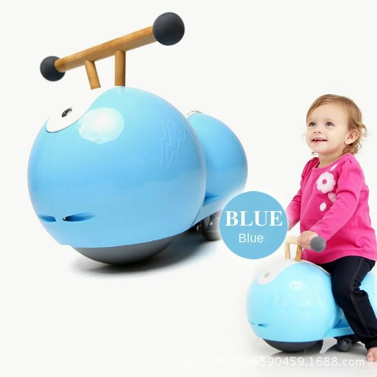 Baby Swing Car Silent Wheel Baby Walker Scooter Peanut Gourd Car Kids Scooter Ride on