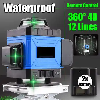

Laser Level 12 Lines 3D Self-Leveling 360 Horizontal And Vertical Cross Super Powerful Green Laser Beam Line Measurement Tools