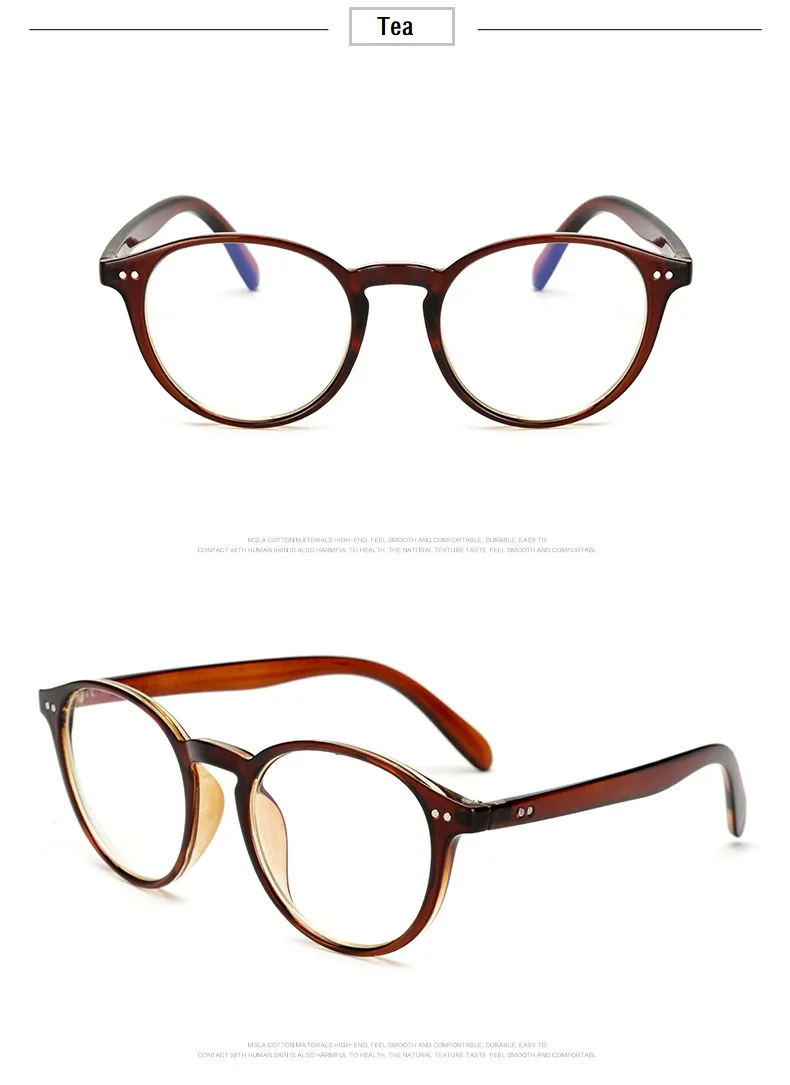 Анти-синие круглые очки для женщин и мужчин компьютерный синий светильник, блокирующие очки, радиационные очки, прозрачные очки