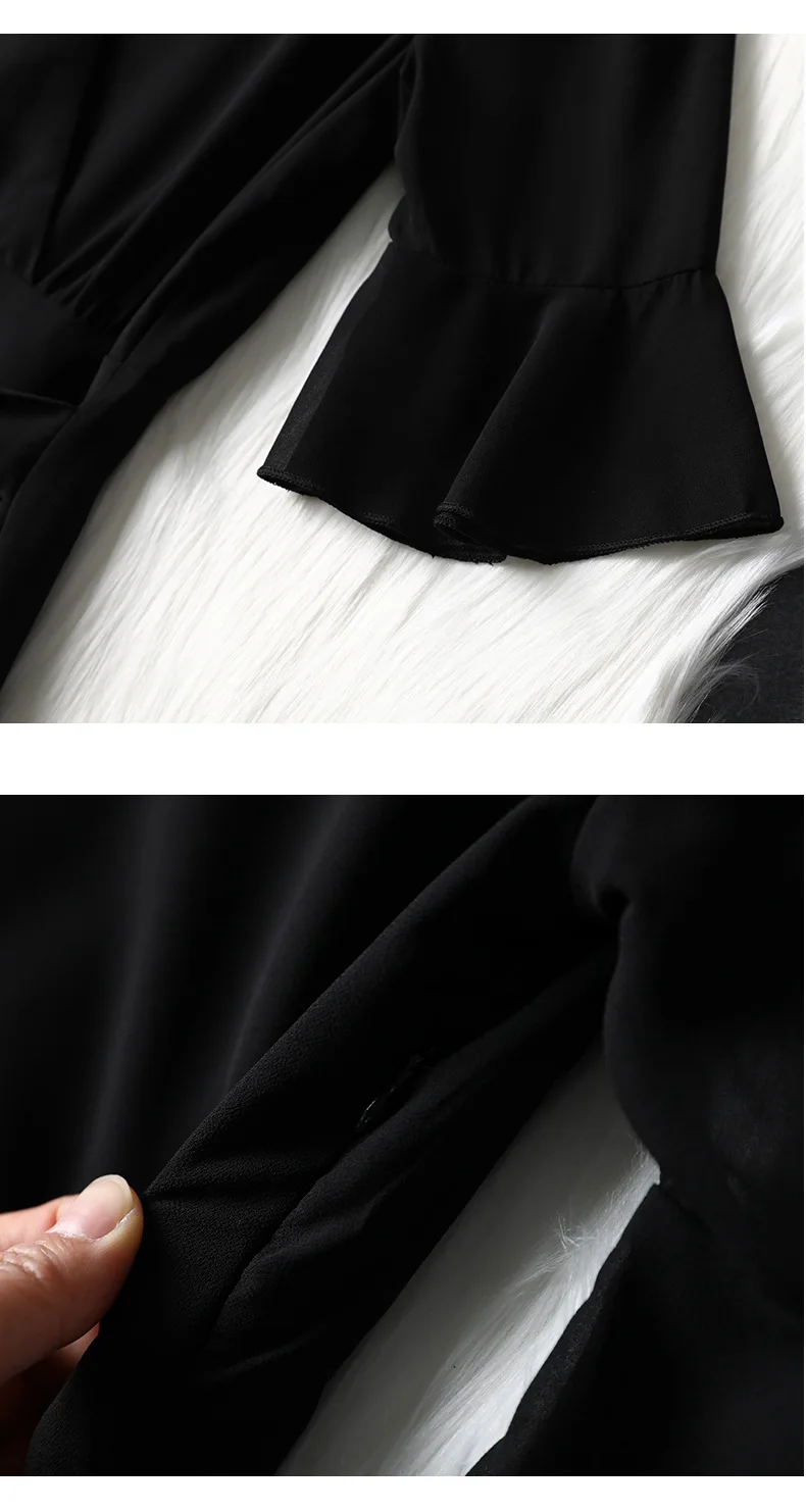 Lan Mu Square New Style Large Size Dress Summer Chubby Sister Size Western Style Slimming Chiffon Dress 10403