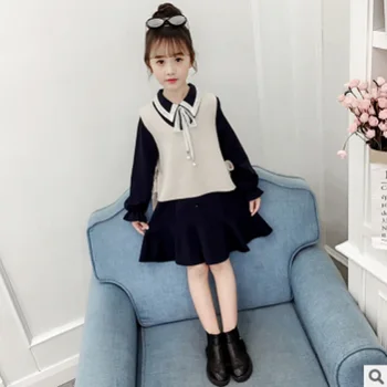 

Children's Fashion Vest Dress Clothing Set New 2020 Cool Summer Girls Active 2 Colors Size4-14 Kids Clothes Sets 2 piece ly492