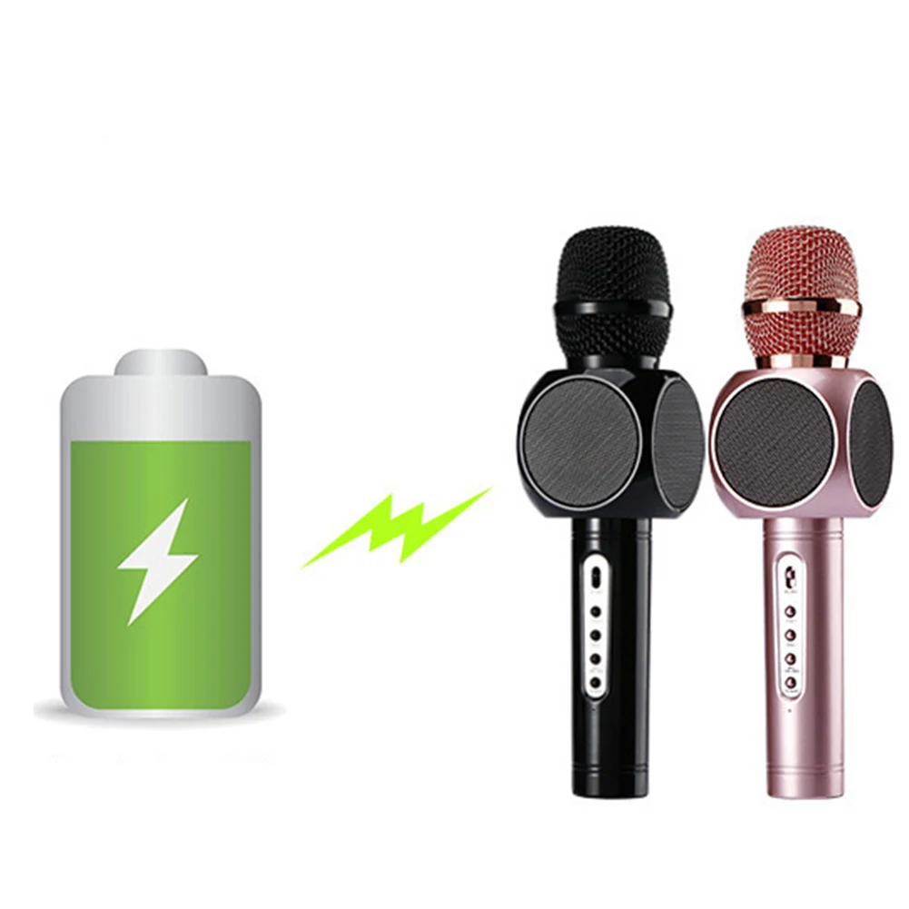 Микрофон для караоке Беспроводной динамики и микрофон с Bluetooth модулем с светодиодный свет адаптировать для iOS Android приставка для телевизора домашний K ТВ