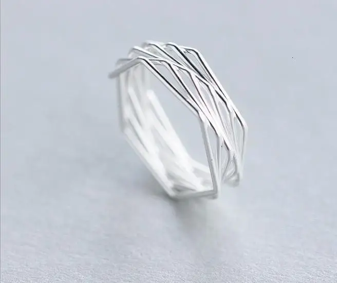 

925 Real. Sterling Silver Twisted Knot Ring adjustable sterling-silver Ring jewelry GTLJ1060