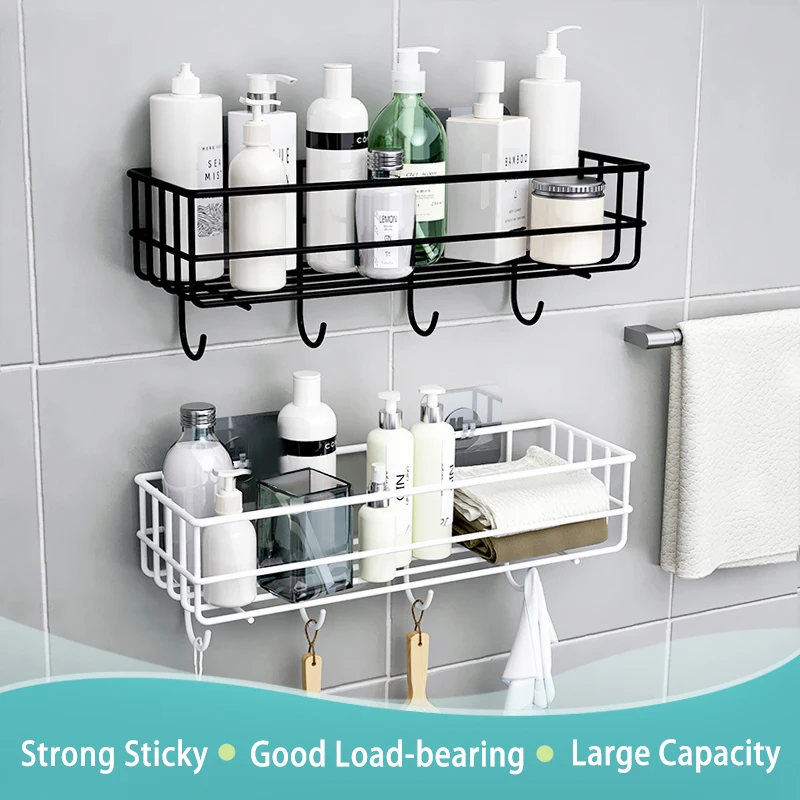 Bathroom Storage Basket Holder Shelf Rack Shower Caddy Shampoo Self Cups W 