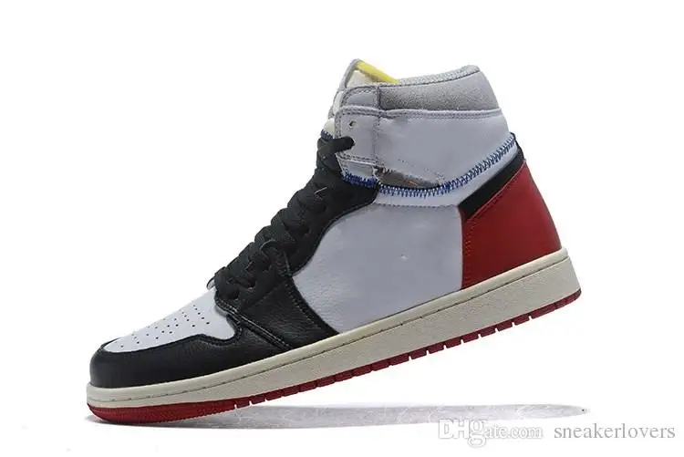 1 1 Best I High OG Game Bred баскетбольные кроссовки высшего качества глиняные Зеленые кроссовки S кроссовки мужские средние(B, M) на шнуровке - Цвет: Union