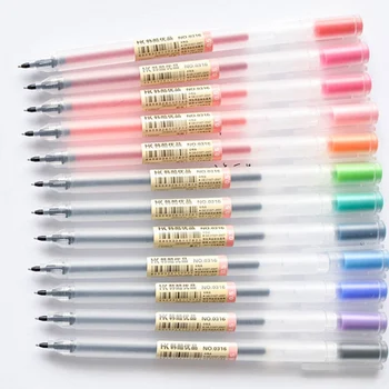 

12pcs/box Creative 12Colors Neutral Pen0.5mm Colour Ink Pens Marker Writing Stationery Fashion Style School Office Supplies Gift