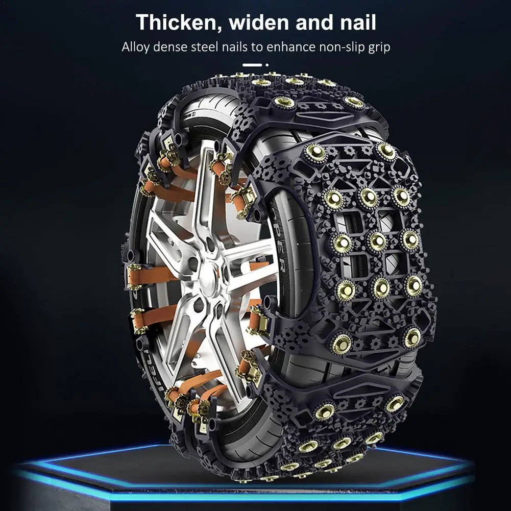 Auto Snow Chain Universal Steel Car Wheels Snow Ice Chains Belt Winter Anti-skid Vehicles SUV Wheel Chain Mud Road Safe Safety