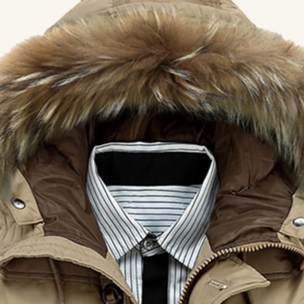 Мужская зимняя теплая пуховая куртка с воротником из искусственного меха, Повседневная Верхняя одежда на молнии с капюшоном, пальто, куртка, мужские куртки, зимнее пальто, теплая приталенная куртка, Th