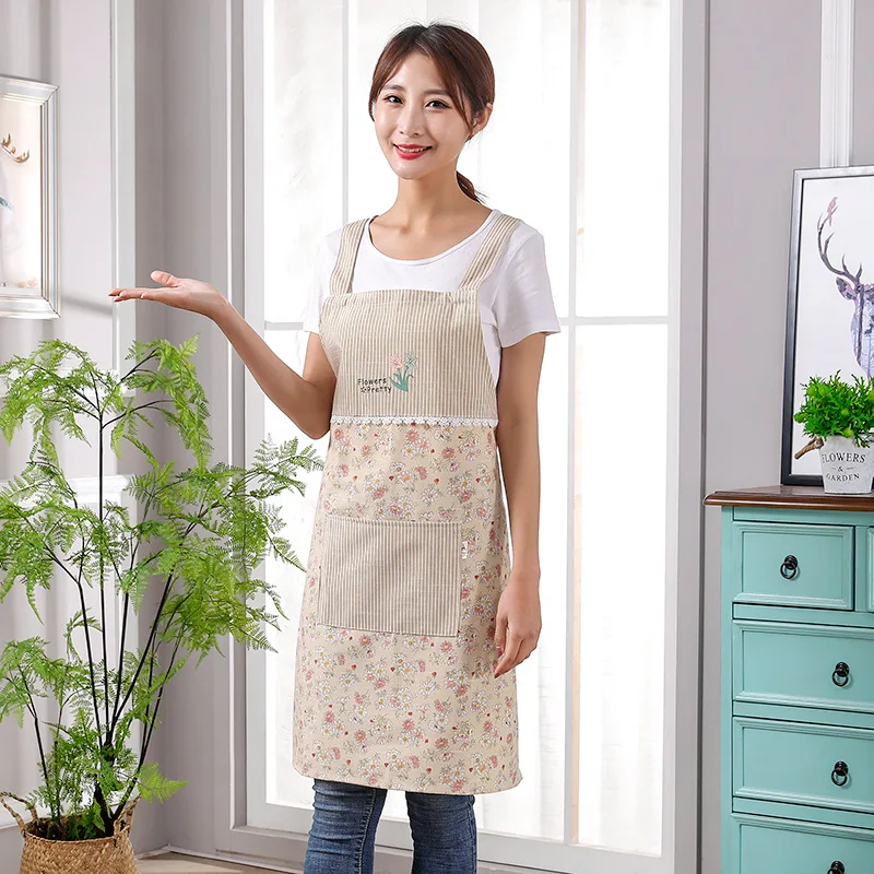 Apron Manufacturers Korean-style-Style Kitchen Sleeveless Apron Adult Cooking Cute Apron Manufacturers Direct Selling a Generati
