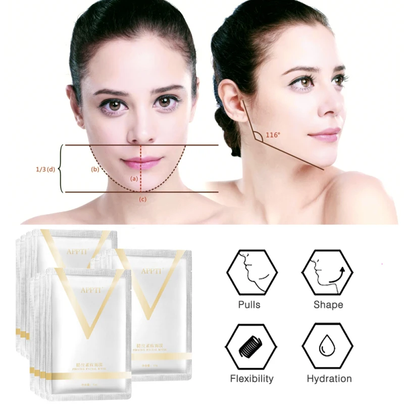 Подтягивающие маски для лица V shape Face Slim подбородок, шея Lift V Face Tension укрепляющая маска для ухода за кожей лица инструмент TSLM2