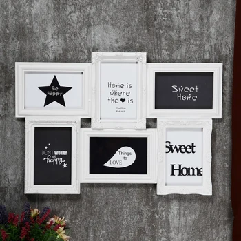 

Photo frame "Family", white, for 6 photos 10x15 cm