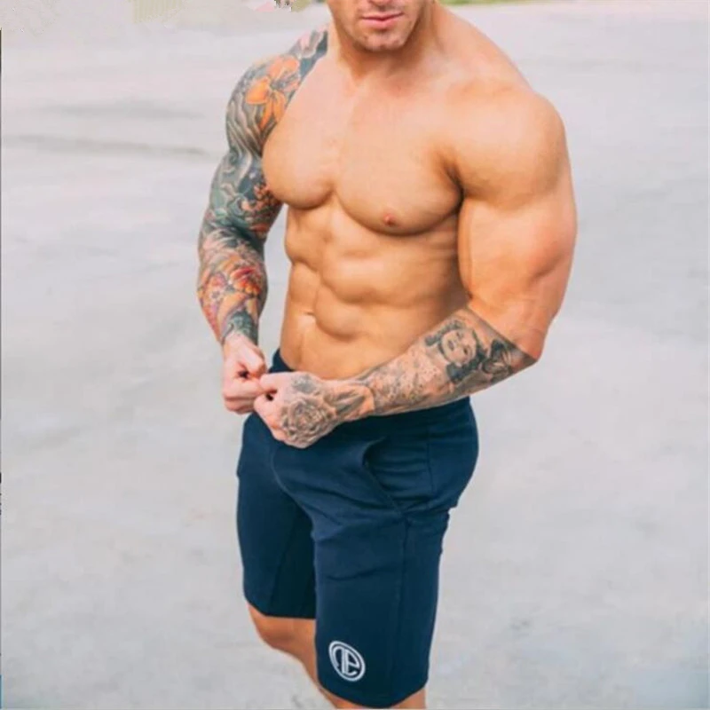 Тренажерные залы мужские новые брендовые модные летние шорты мужские хлопковые шорты мужские дышащие мягкие удобные с карманами мужские шорты кэжуал