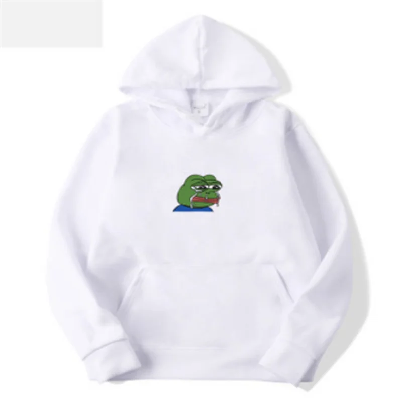 Новинка 2019 Повседневная Толстовка с принтом Sad Frog хип хоп уличная одежда свитшоты