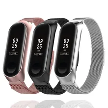 Wristband Metal Stainless Steel Strap For Xiaomi Mi Band 3 4 Wrist Watch Strap For Xiaomi Miband 3 4 Bracelet For Mi Band 3