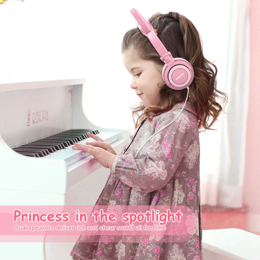 Wired Adjustable Headphone Girl Cat Ear LED Bluetooth Headset Kids Headphone Flashing 3 Glowing Stereo With original Box