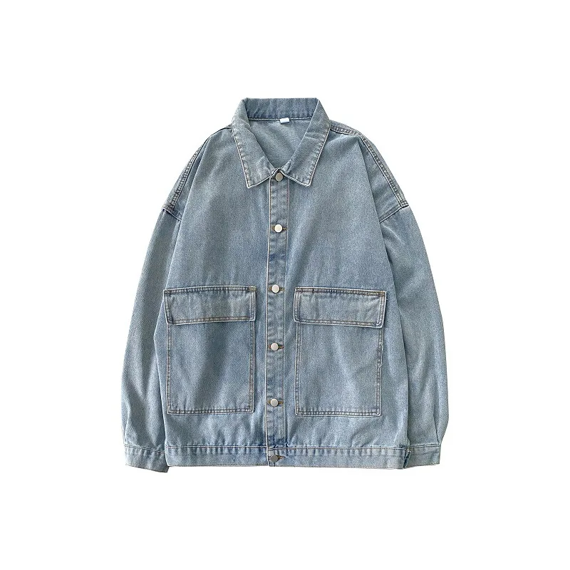 

Japanese Fashion Streetwear Workwear Jacket Denim Jacket Men's Loose Fashion Tops Korean Couples Wild Jackets Oversized