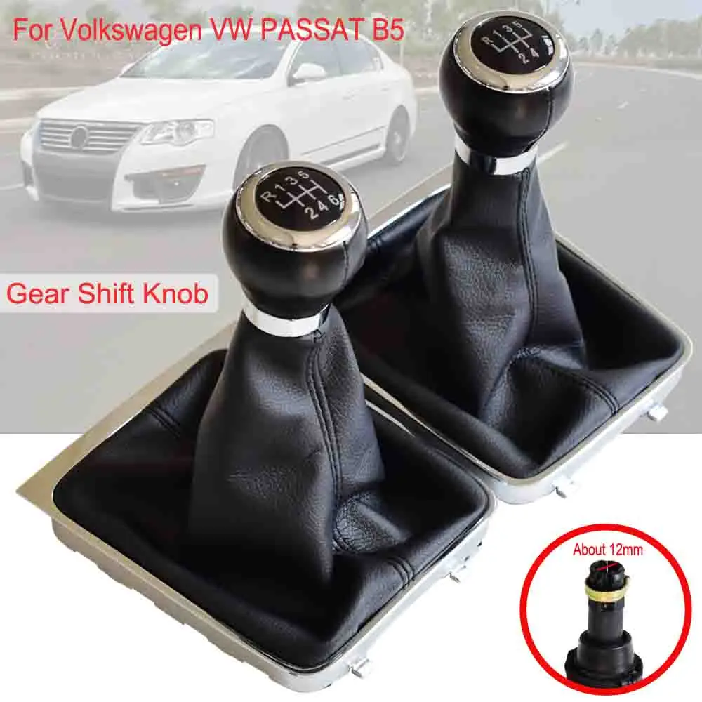 Gear Shift Knob Lever Manual Shifter HandBall For 5 6 Speed Fit Volkswagen VW Passat B6 B7 2005-2012 With Gaiter Boot Cover | Автомобили и