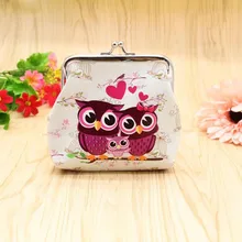 Cartera Retro para mujer, para mujer, monedero para teléfono, estuche para tarjeta de crédito, bolso Vintage, Cartera de cuero de búho, cerrojo, bolso de embrague #1218