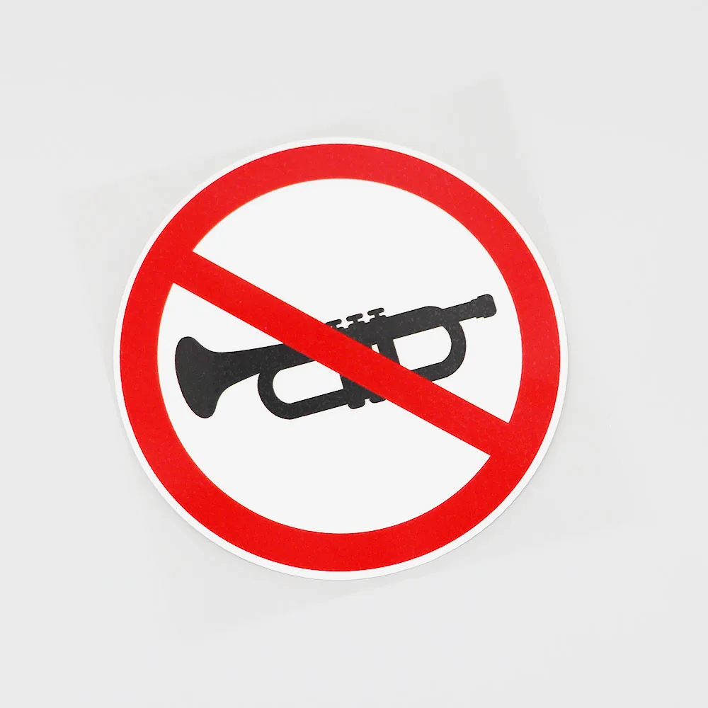 

Warning Car Sticker Honking Is Forbidden Here Vinyl Sunscreen Car Window Car Styling Accessories Decorative PVC 11cm*11cm