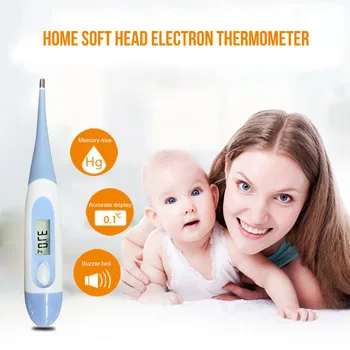 

Digital Thermometer for Armpit 20s Fast Reading Oral Temperature Meter Auto Power Off Accurate Voice Prompt for Baby Children A
