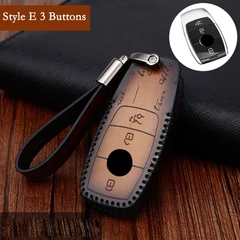 

Retro sytle Car Key Case Cover fob Key Holder Chain For Mercedes Benz AMG W203 W210 W211 W124 W202 W204 W205 W212 W176 CLS CLA