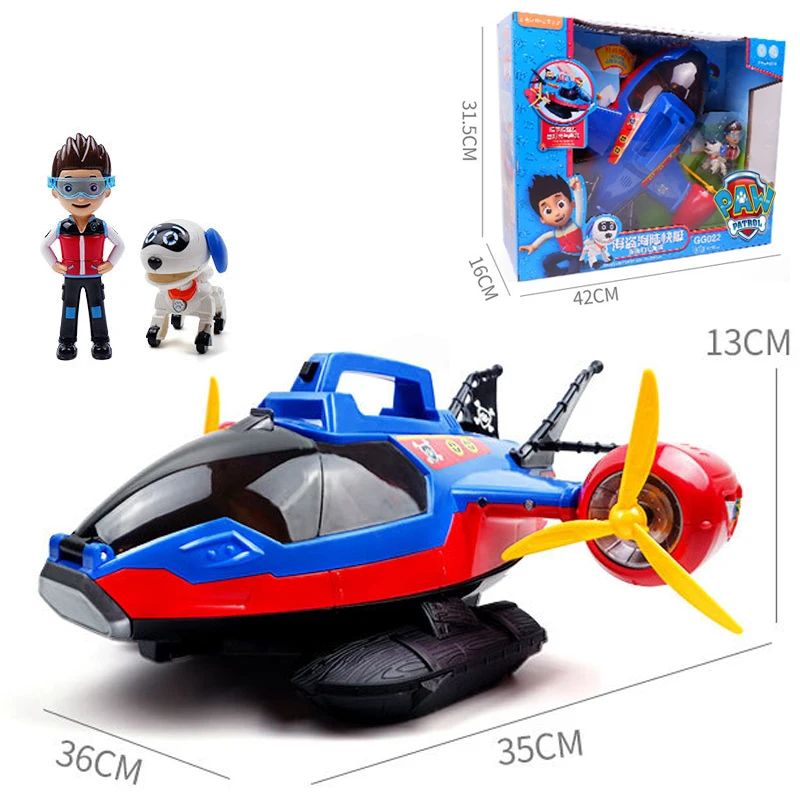 Kaufen Große Spielzeug Paw Patrol Musik Rettungs Flugzeug Juguetes Spielzeug Patrulla Canina Roboter Hund ABS Action Figure Geburtstag Geschenke für Jungen und Mädchen