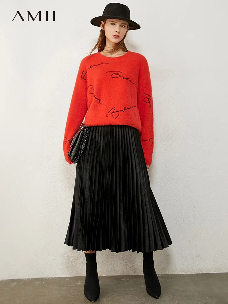 Amii Minimalism Winter Sweaters For Women Fashion