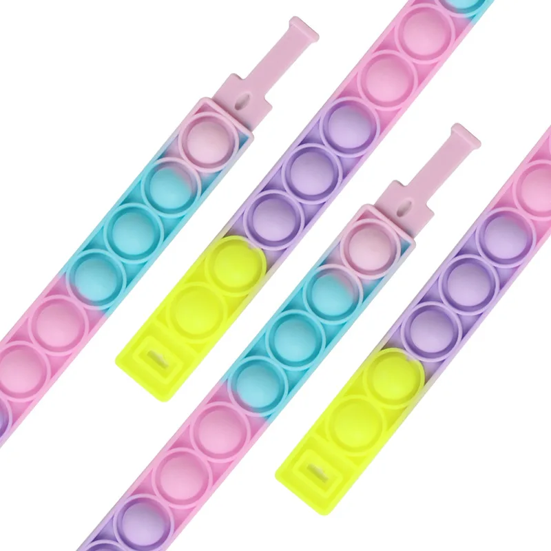 Pop Et Decompression Bracelet Press Bubble Color Changing Bracelet Anti Stress Fidget Toys Hyperactivity Autism Children's gifts stress ball brain